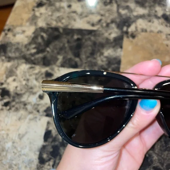 Versace Black and Gold Aviator Sunglasses - Picture 4 of 14